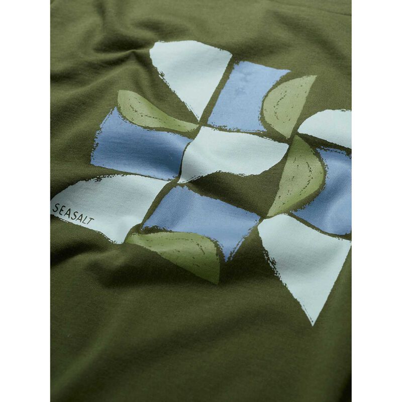 Seasalt Cornwall Midwatch T-Shirt Geo Painting Hosta image number 3